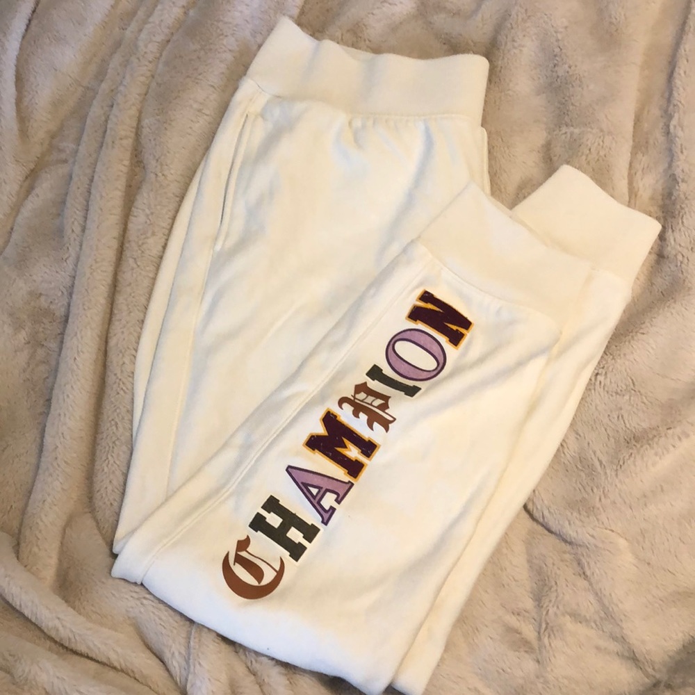 White champion sweatpants